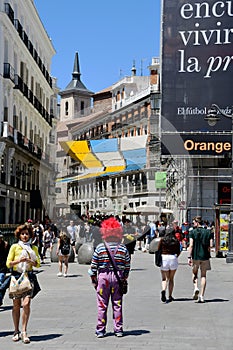 Clown, Puerta del Sol, Madrid, Spain