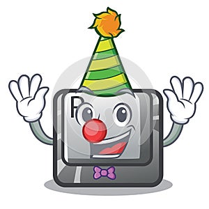 Clown R button in the cartoon game