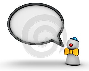 Clown and speech bubble