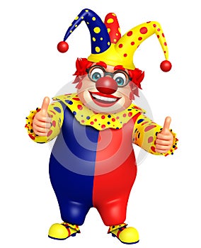 Clown with Thums up pose photo