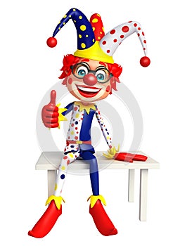 Clown with Thums up pose photo