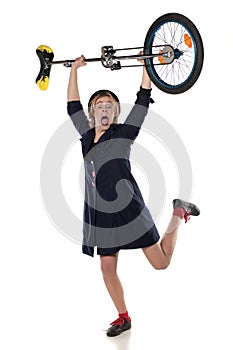 Clown with a unicycle