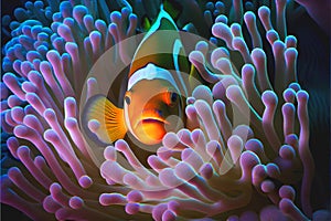 Clownfish in anemones