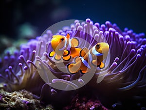 Clownfish Ballet: A Colorful Dance among the Anemone