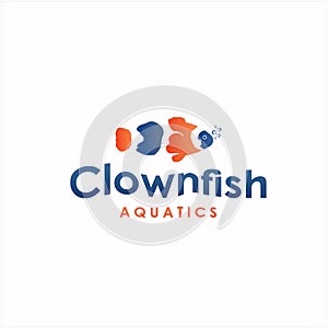 Clownfish logo design, fish logo design inspiration