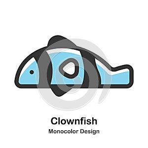 Clownfish Monocolor Illustration