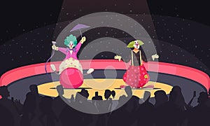 Clowns Cartoon Background