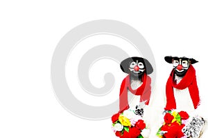 Clowns isolated on white