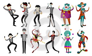 clowns mimes and harlequin fun collection