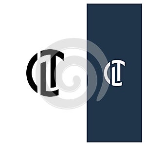 CLT letter typhography unique concept logo