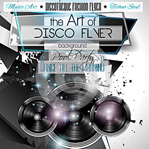 Club Disco Flyer Set with LOW POLY DJs