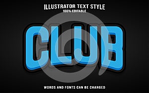 Club editable text effect