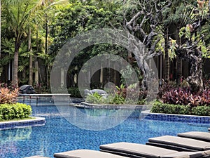 Club house pool at orchard park in indonesia