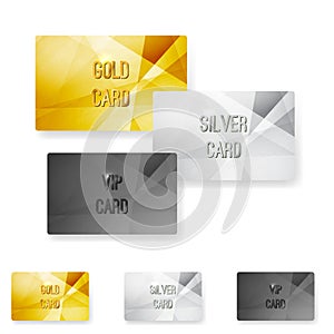 Club member metal modern cards template