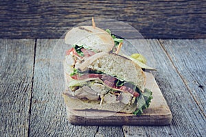 Club sandwich with Instagram Style Filter.
