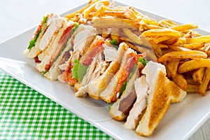 Club sandwich meal photo