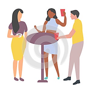 Clubber Man and Woman Dancing, Nightclub Vector