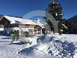 The Clubhouse of Goldegg Golf Club, Austria in Winter