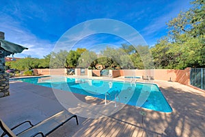 Clubhouse pool in a residential area at Tucson, Arizona