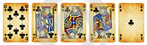 Clubs Suit Vintage Playing Cards