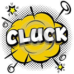 cluck Comic bright template with speech bubbles on colorful frames