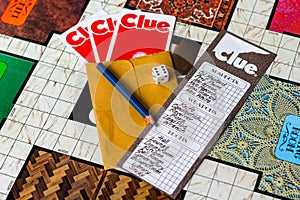 Clue board game 1972 Second Edition
