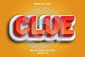 Clue editable text effect comic style