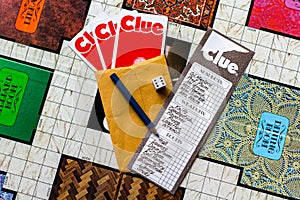 Clue board game 1972 Second Edition