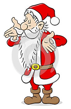 Clueless santa claus cartoon