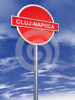 Cluj-Nalpoca sign traffic