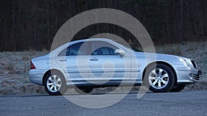 Cluj Napoca/Romania-March 31, 2017: Mercedes Benz W203 - year 2005, Avantgarde equipment, silver metallic paint