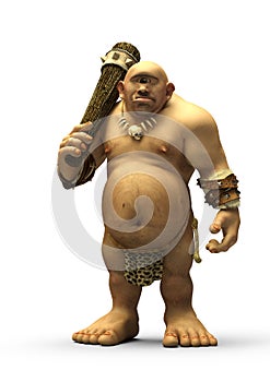 The clumsy Cyclops, 3D Illustration photo