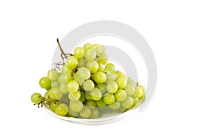 Cluster of Green Grapes on plate