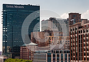 Cluster of highrises in Baltimore, Maryland.