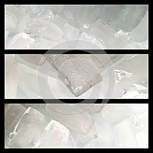 Cluster of ice cubes