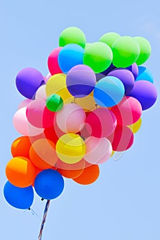 Cluster of party balloons