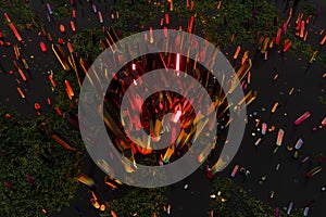 A cluster of precision-cut magic crystal, science fiction and magic theme, 3d rendering