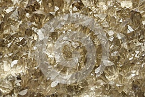 Cluster of quartz crystals background