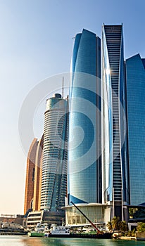 Cluster of skyscrapers in Abu Dhabi
