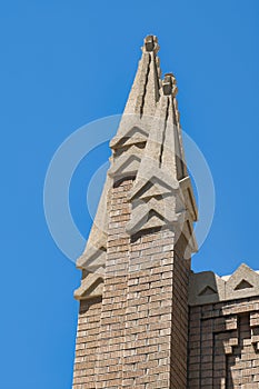 Cluster of Spires at Historic Parish of Christ the King Church in Tulsa, Oklahoma photo