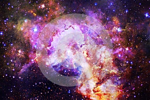 Cluster of stars. Nebula. Elements of this image furnished by NASA