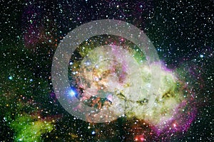 Cluster of stars. Nebula. Elements of this image furnished by NASA