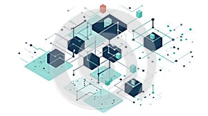 A Clustering icon representing the grouping of data into similar categories created with Generative AI photo
