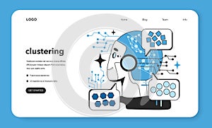 Clustering web banner or landing page. Artificial neural network
