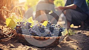 clusters muscat grape background