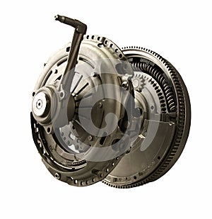 Clutch assembly kit with flywheel isolated photo