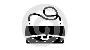 clutch bag glyph icon animation