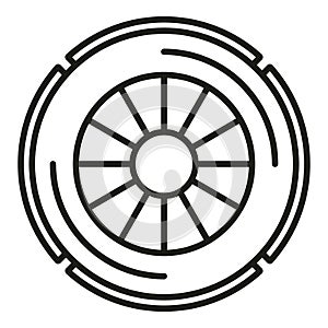 Clutch disc icon outline vector. Car disk