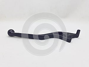 Clutch lever, fuel pump and multiple other motorcycle parts on white isolation background