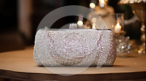 clutch silver bling